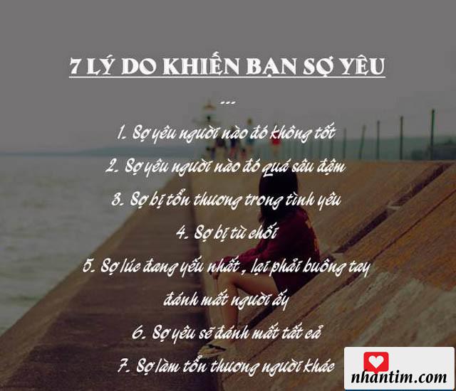 7 lý do khiến bạn sợ yêu