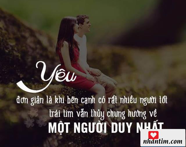 Yêu đơn giản là khi bên cạnh có rất nhiều người tốt, trái tim vẫn thủy chung hướng về một người duy nhất