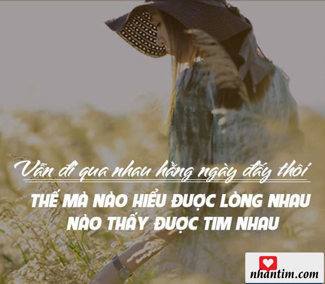 Vẫn đi qua nhau hàng ngày đấy thôi, thế mà nào hiểu được lòng nhau, nào thấy được tim nhau