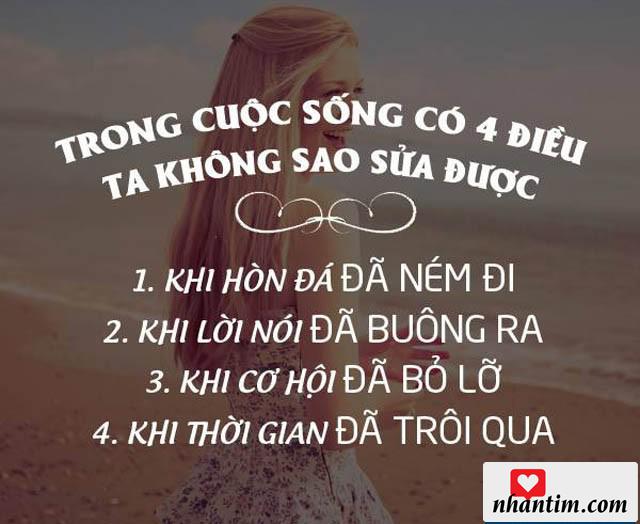 Trong cuộc sống có 4 điều ta không sao sửa được