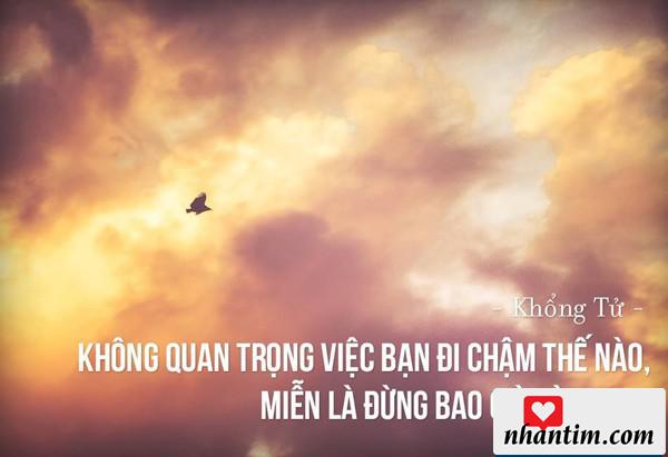 Không quan trọng việc bạn đi chậm thế nào, miễn là đừng bao giờ dừng lại