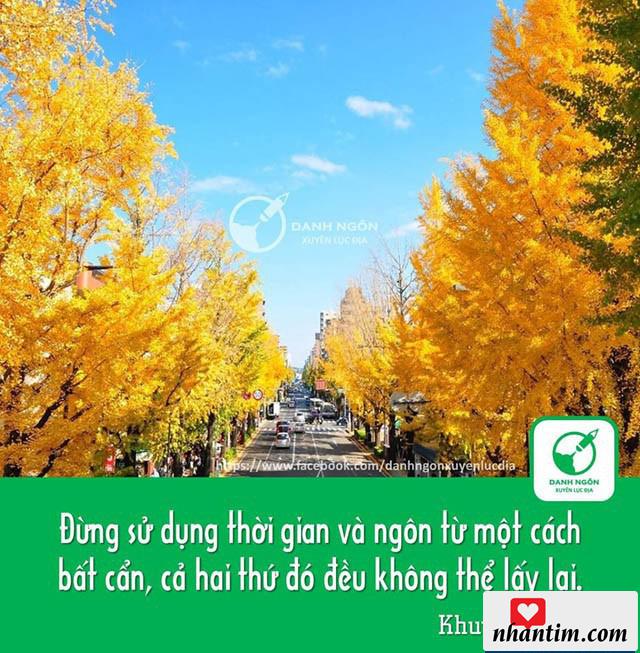 Đừng sử dụng thời gian và ngôn từ một cách bất cẩn, cả hai thứ đó đều không thể lấy lại