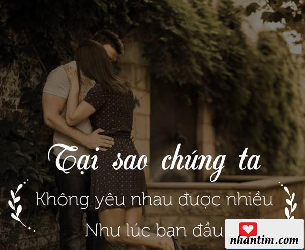 Tại sao chúng ta không yêu nhau được nhiều như lúc ban đầu.