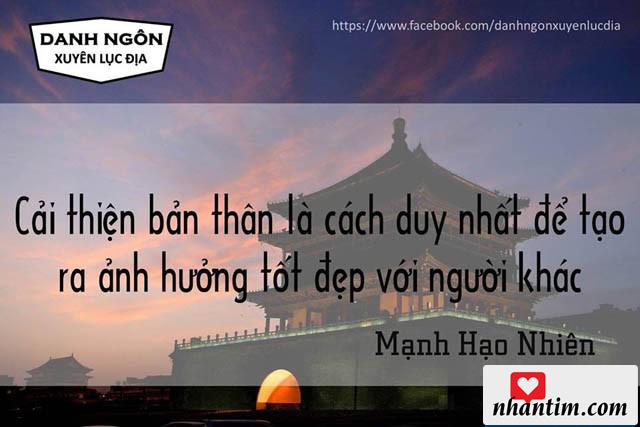 Cải thiện bản thân là cách duy nhất để tạo ra ảnh hưởng tốt đẹp với người khác