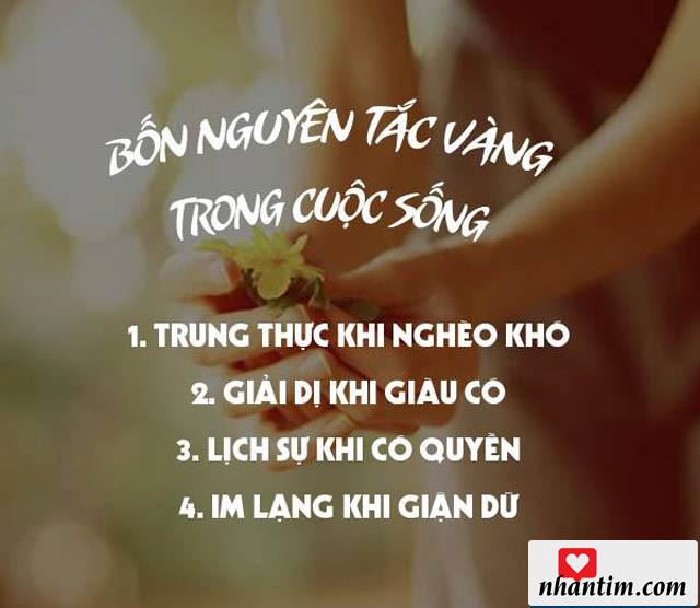 Bốn nguyên tắc vàng trong cuộc sống