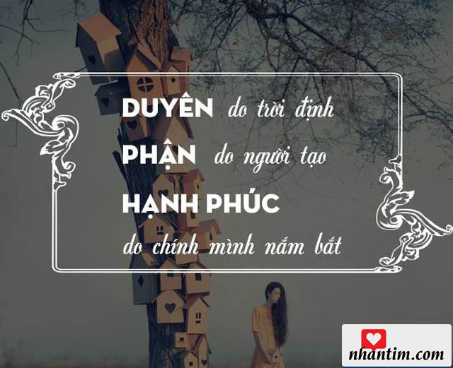 Duyên do trời định, phận do người tạo, hạnh phúc do chính mình nắm bắt