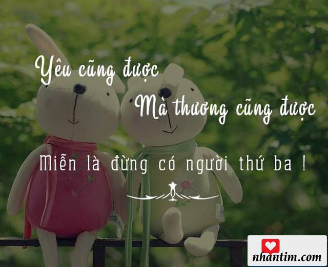 Yêu cũng được, thương cũng được, miễn là đừng có người thứ ba!