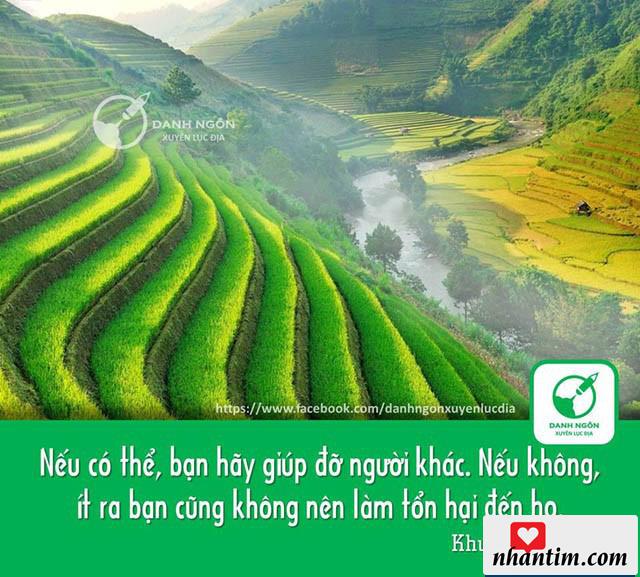 Nếu có thể, bạn hãy giúp đỡ người khác. Nếu không, ít ra bạn cũng không nên làm tổn hại đến họ