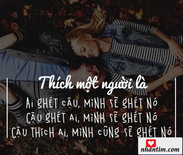 Thích một người là ai ghét cậu mình sẽ ghét nó