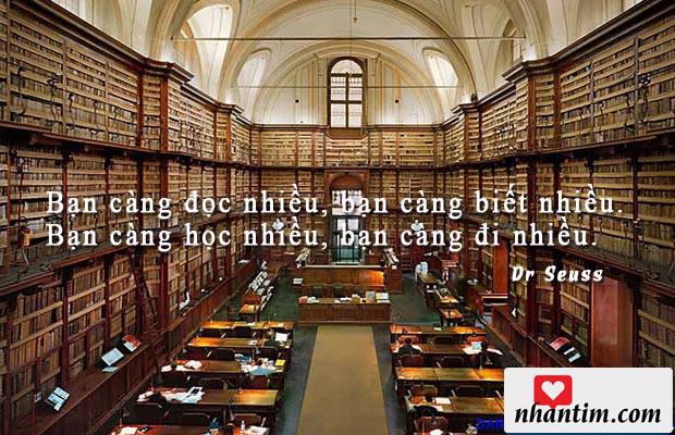 Bạn càng đọc nhiều, bạn càng biết nhiều. Bạn càng học nhiều, bạn càng đi nhiều