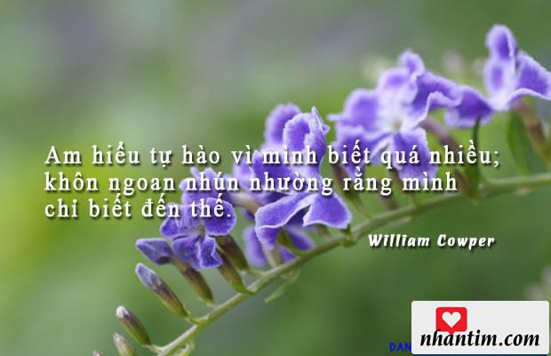 Am hiểu tự hào vì mình biết quá nhiều; khôn ngoan nhún nhường rằng mình chỉ biết đến thế